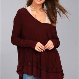 Free people burgundy henly